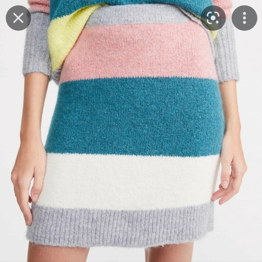 Plush knit striped skirt by Lou and Grey for Anthropologie